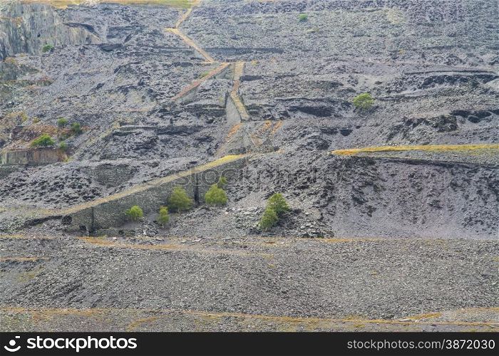 The disused remains on Dinorwic Slate Quarry,