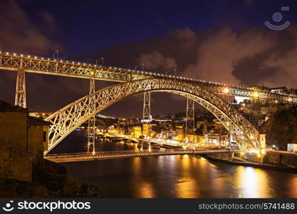 The Dom Luis I Bridge is a metal arch bridge that spans the Douro River between the cities of Porto and Vila Nova de Gaia, Portugal