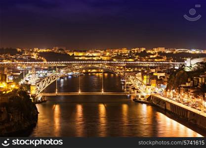 The Dom Luis I Bridge is a metal arch bridge that spans the Douro River between the cities of Porto and Vila Nova de Gaia, Portugal