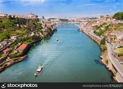The Dom Luis I Bridge is a metal arch bridge that spans the Douro River between the cities of Porto and Vila Nova de Gaia, Portugal