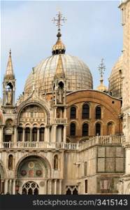 The dome and adjacent towers of St Mark&rsquo;s Basilica, Venice, Italy