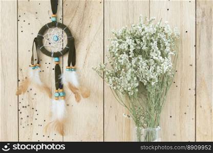 the dreamcatcher with vintage flowers 