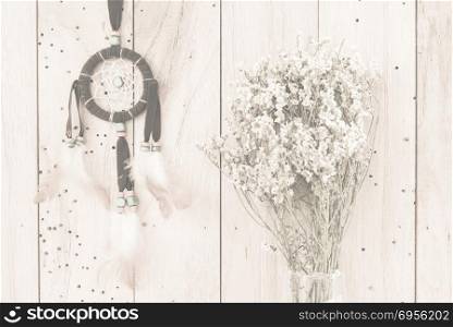 the dreamcatcher with vintage flowers, vintage filtered Images