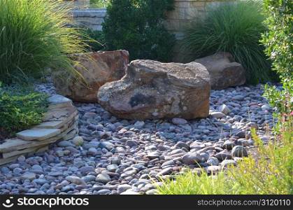 The Dry Creek Bed with pebbles and rocks