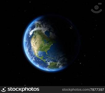The Earth from space. America