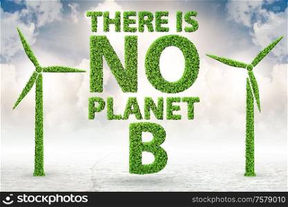 The ecological concept - there is no planet b - 3d rendering. Ecological concept - there is no planet b - 3d rendering