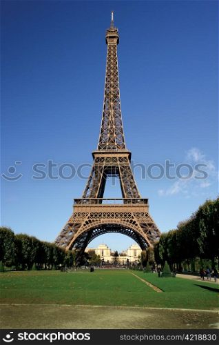 The Eiffel Tower in Paris, France during midday.