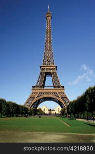 The Eiffel Tower in Paris, France during midday.