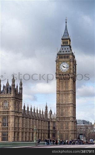 The Elizabeth Tower, known as Big Ben in London