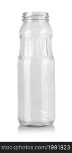 The empty glass bottle isolated on white background with clipping path. empty glass bottle isolated on white background with clipping path