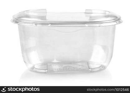 The Empty plastic jar isolated on a white background