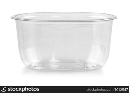 The Empty plastic jar isolated on a white background