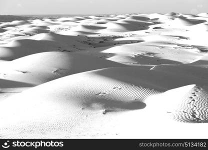 the empty quarter and outdoor sand dune in oman old desert rub al khali