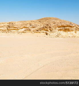 the empty quarter and outdoor sand dune in oman old desert rub al khali