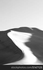 the empty quarter and outdoor sand dune in oman old desert rub al khali