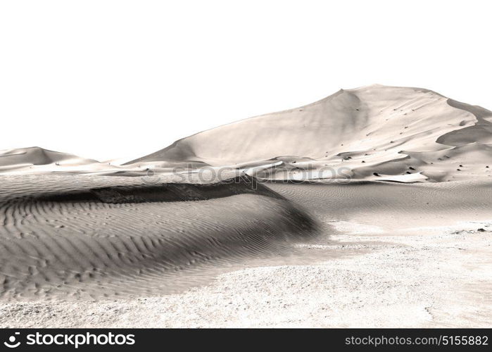 the empty quarter and outdoor sand dune in oman old desert rub al khali