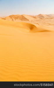 the empty quarter and outdoor sand dune in oman old desert rub al khali