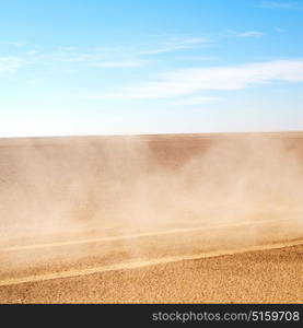 the empty quarter and outdoor sand dune in oman old desert rub al khali