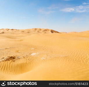 the empty quarter and outdoor sand dune in oman old desert rub al khali