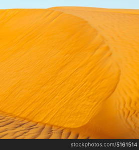 the empty quarter and outdoor sand dune in oman old desert rub al khali