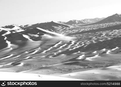 the empty quarter and outdoor sand dune in oman old desert rub al khali