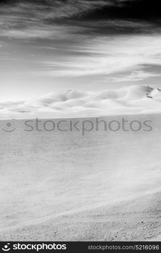 the empty quarter and outdoor sand dune in oman old desert rub al khali