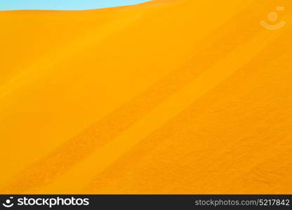 the empty quarter and outdoor sand dune in oman old desert rub al khali