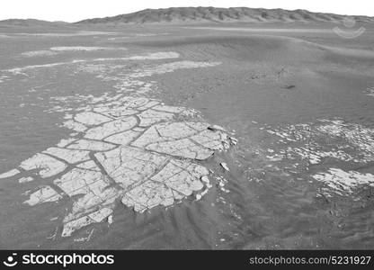 the empty quarter and outdoor sand dune in oman old desert rub al khali