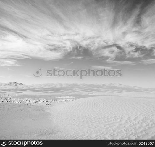 the empty quarter and outdoor sand dune in oman old desert rub al khali