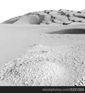 the empty quarter and outdoor sand dune in oman old desert rub al khali