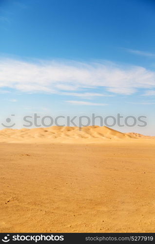 the empty quarter and outdoor sand dune in oman old desert rub al khali