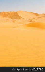 the empty quarter and outdoor sand dune in oman old desert rub al khali