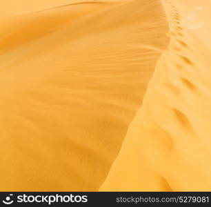 the empty quarter and outdoor sand dune in oman old desert rub al khali