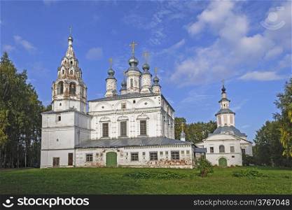 The ensemble of the Transfiguration and Sretensky Transfiguration Church (17th century) in Great Ustyug, Russia