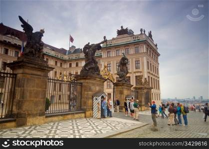 The entrance to the Prague&rsquo;s castle