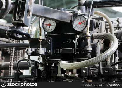 The equipment for a print in a modern printing house