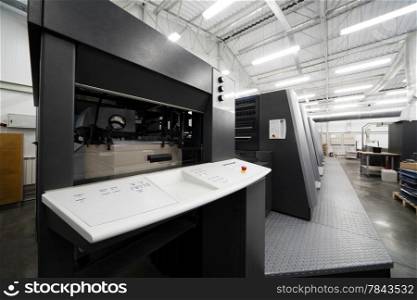 The equipment for printing in a modern printing house