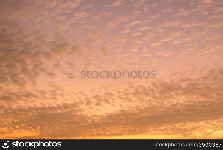 The evening sky and clouds