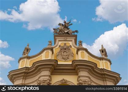 The exterrier of ancient church. The city of Lvov, Ukraine