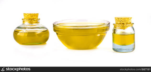 the extra virgin olive oil jars isolated on a white background