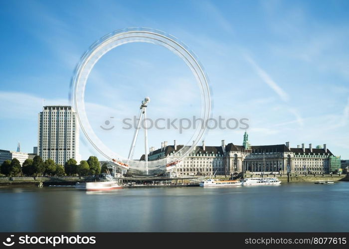 The eye Symbol of London. Blue sky