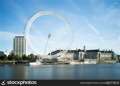 The eye Symbol of London. Blue sky