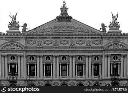 The facade of the Opera House (Palais Garnier), Paris, France