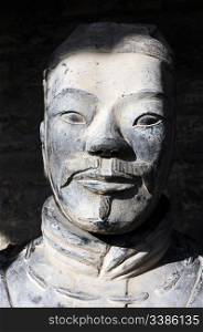 The famous ancient terracotta warrior in Xian, China