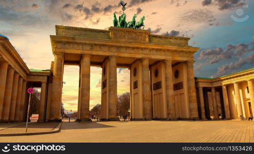 The famous Brandenburg Gate (Brandenburger Tor) in Berlin, Germany