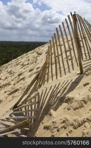 The Famous dune of Pyla, the highest sand dune in Europe, in Pyla Sur Mer, France.