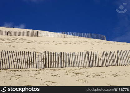 The Famous dune of Pyla, the highest sand dune in Europe, in Pyla Sur Mer, France.