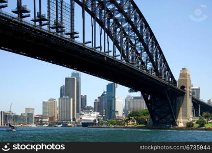 The famous Harbour Bridge, spanning the Harbour, Sydney, Australia