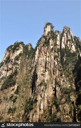 The famous Huangshan mountains in East China