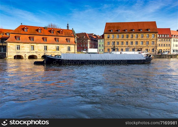 The famous Little Venice district in the old town. Bamberg. Bavaria Germany.. Bamberg. Little Venice district.